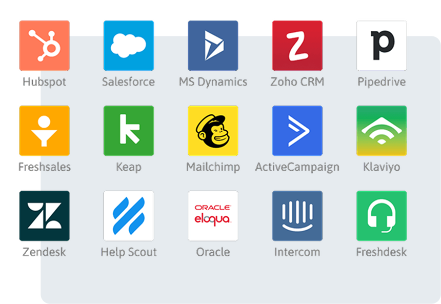 Integration app logos.